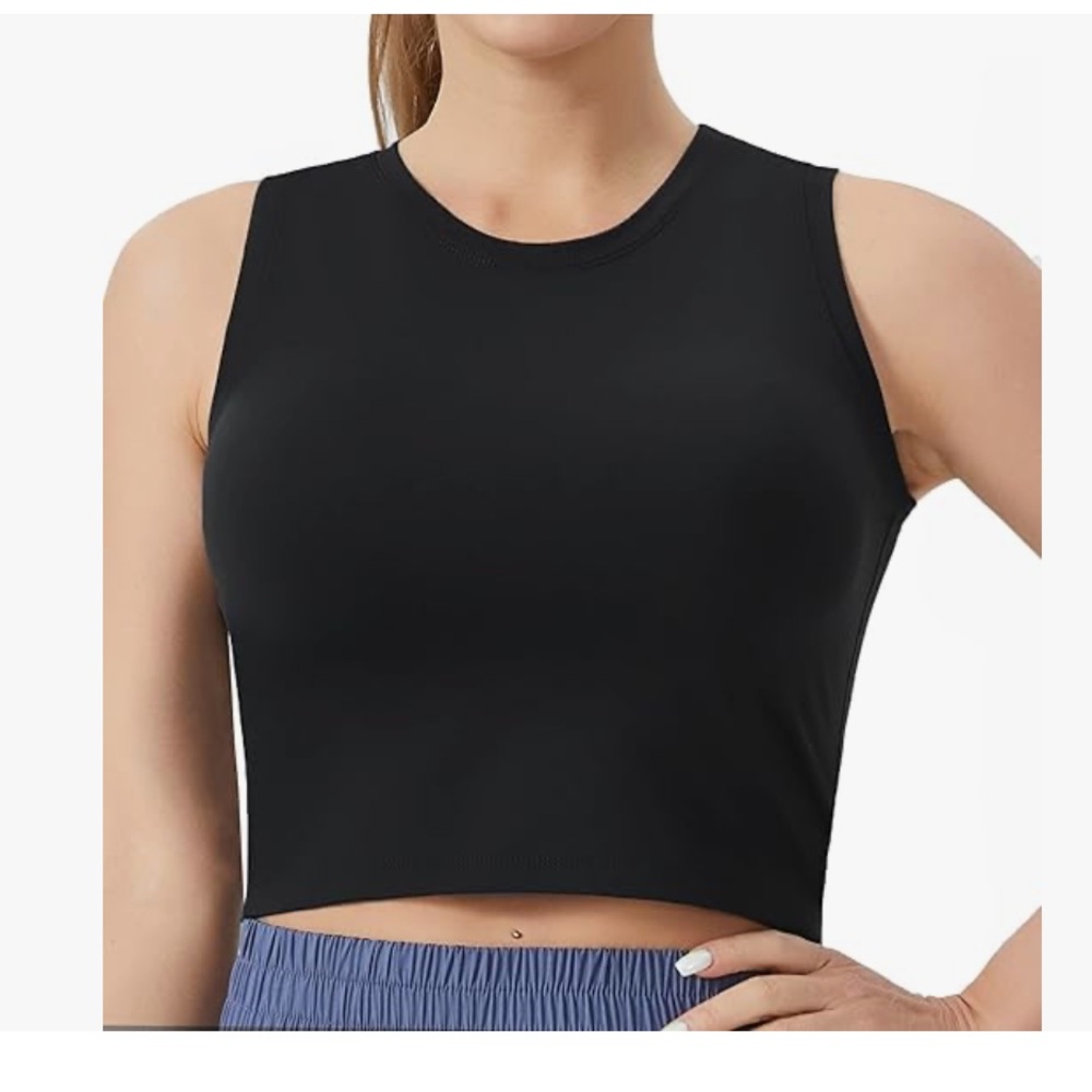 THE GYM PEOPLE Women's Workout Crop Top Sleeveless